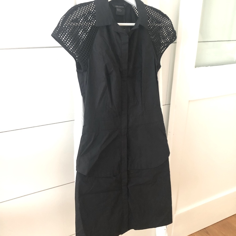 NWT Armani Exchange Black Dress with some Edge!